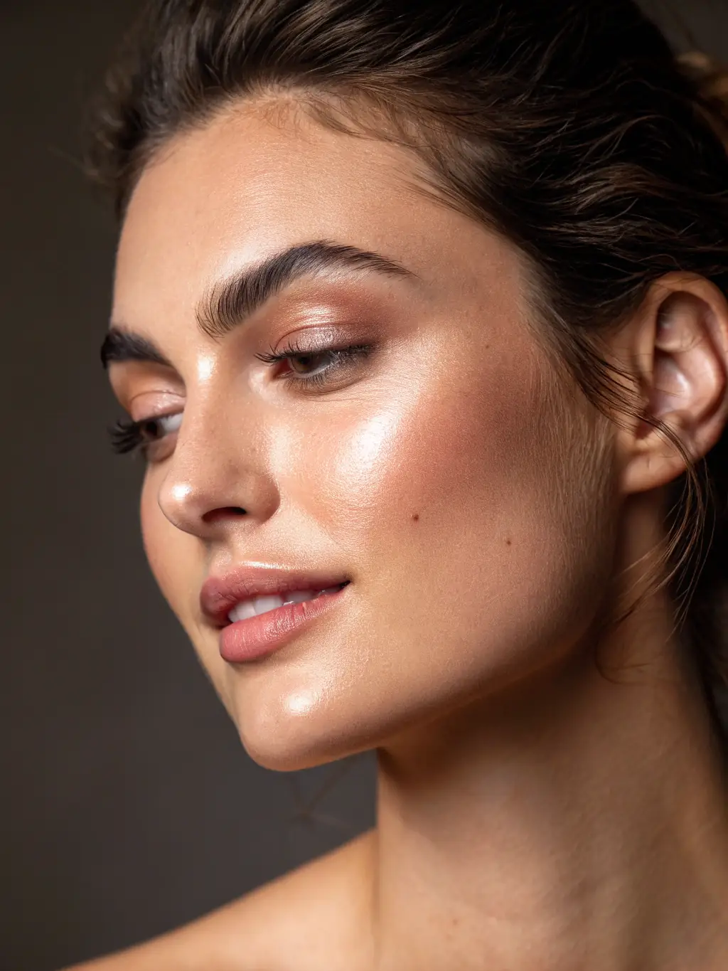 A close-up shot of a woman's face with visibly improved skin texture after a series of treatments at Nuno Gois Therapies, highlighting reduced wrinkles and a healthy glow.